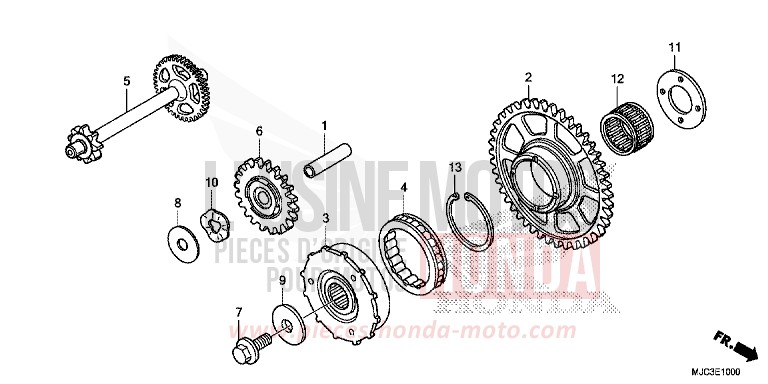 STARTING CLUTCH for CBR600RR ABS VIBRANT ORANGE (YR250) from 2013
